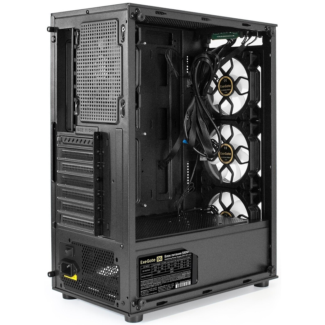 Корпус ExeGate i3 BASE 500W Black - EX294977RUS - фото 3