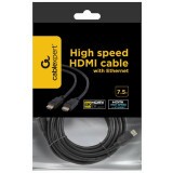 Кабель HDMI - HDMI, 7.5м, Cablexpert CCF2-HDMI4-7.5M