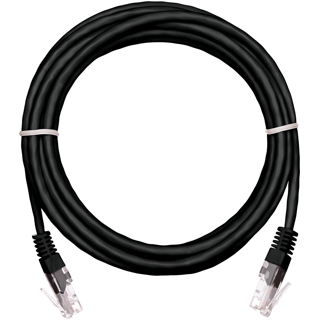 Патч-корд NETLAN EC-PC4UD55B-BC-PVC-005-BK-10, 0.5м, 10 шт.