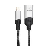 Переходник USB Type-C - HDMI, 0.15м, VCOM CU423MV-4K