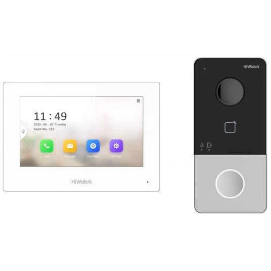 Комплект видеодомофонии HiWatch DS-D100IKWF(B)
