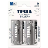 Батарейка TESLA Silver+ (D, 2 шт.) (8594183392387)