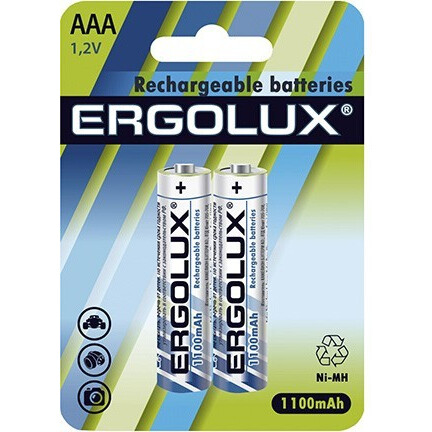 Аккумулятор Ergolux (AAA, 1100mAh, 2 шт.) - 12446