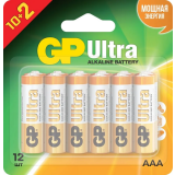 Батарейка GP 15AU Alkaline Ultra (AA, 12 шт)