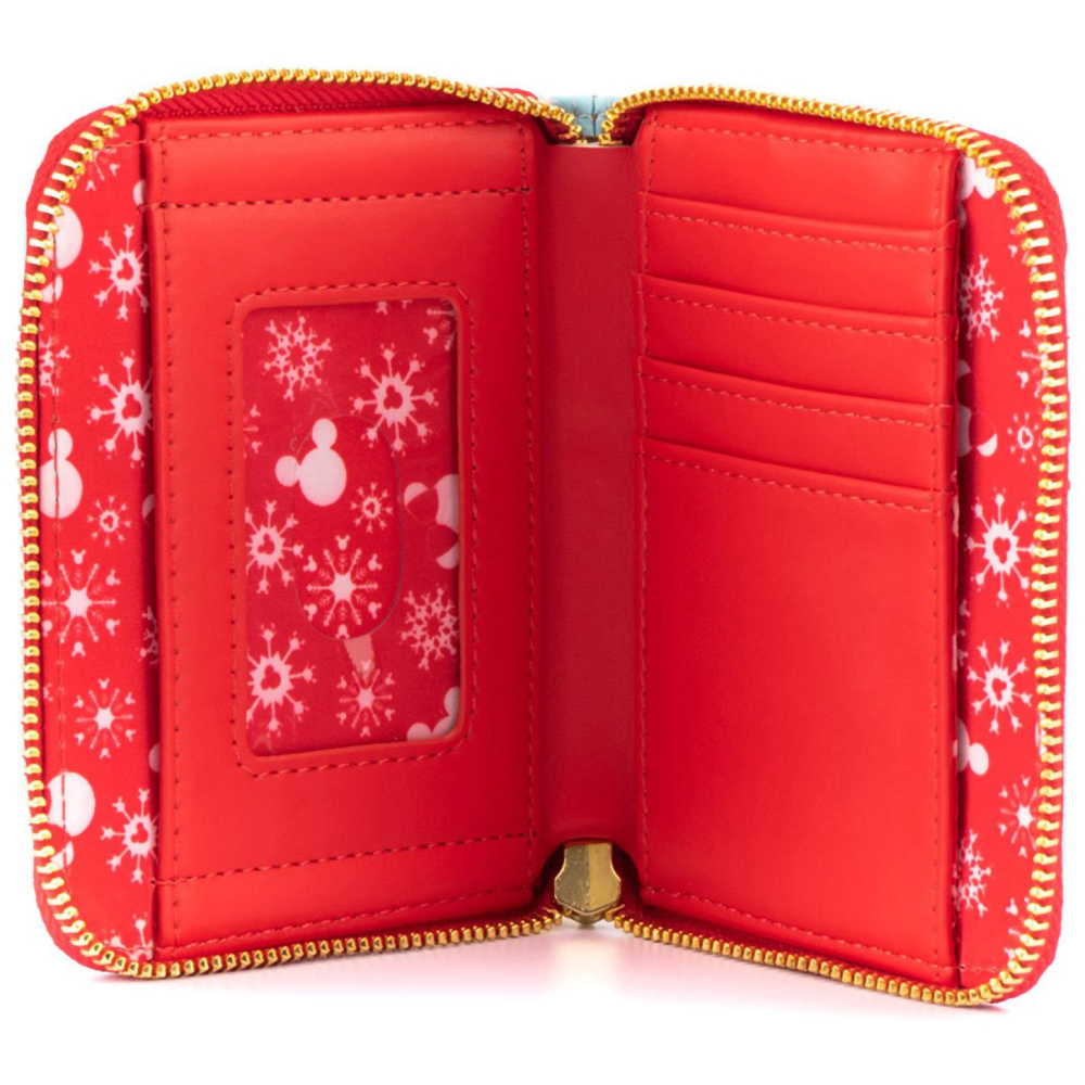 Кошелёк Loungefly Disney Seasonal Snowman Minnie Mickey AOP Zip Around Wallet - WDWA1785 - фото 3