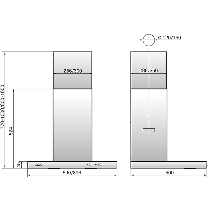 Вытяжка Elikor Квадра 90Н-650-К3Д Anthracite - фото 2
