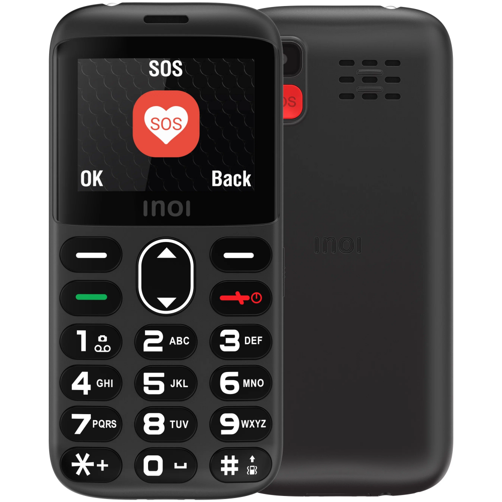 Телефон INOI 118B Black - 4660042757612/4660042759685 - фото 2