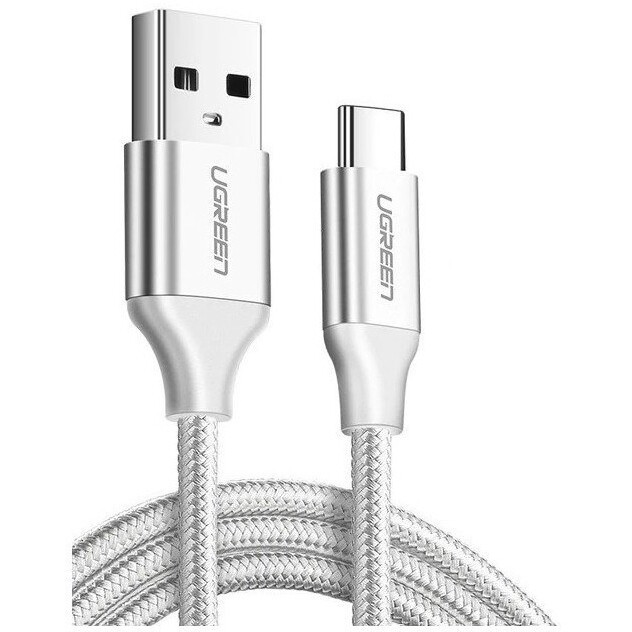 Кабель USB - USB Type-C, 1.5м, UGREEN US288 White - 60132