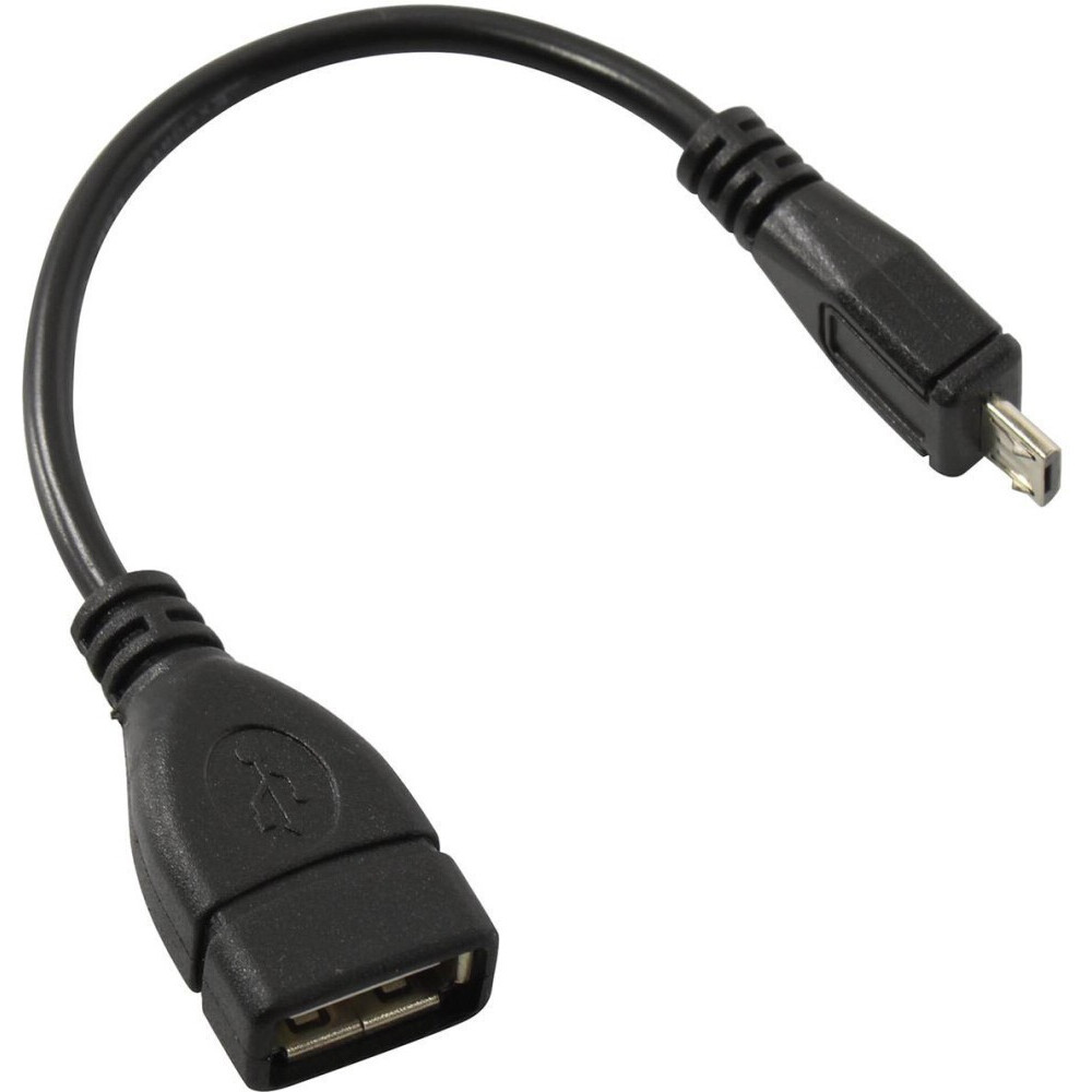 Переходник USB A (F) - microUSB B (M), 0.15м, ExeGate EX-OTG-USB2-AFmicroBM5P-0.15 - EX294760RUS