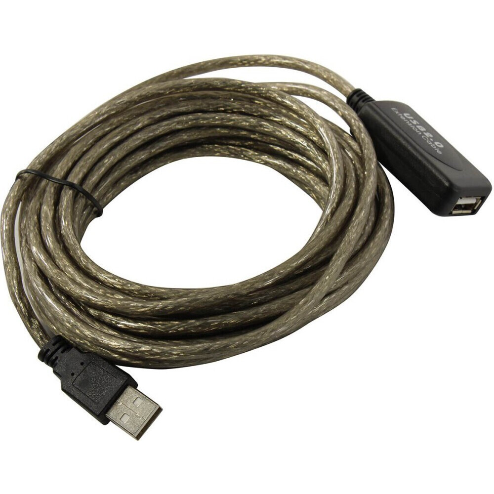 Кабель удлинительный USB A (M) - USB A (F), 5м, ExeGate EX-UAE-AMAF-5.0