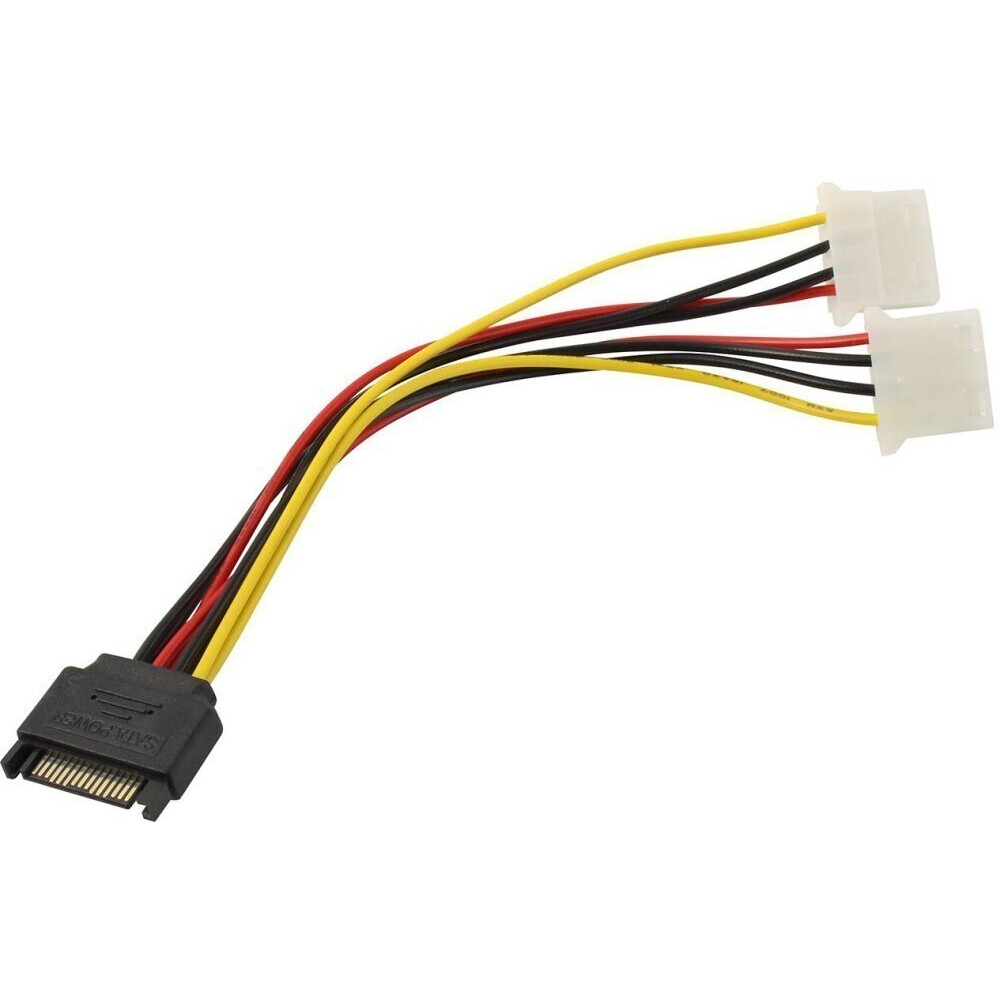 Переходник SATA - 2x Molex, 0.15м, ExeGate EX-CC-SATAM2MF-0.15