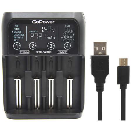 Зарядное устройство для аккумуляторов GoPower Genius2000 - 00-00017019