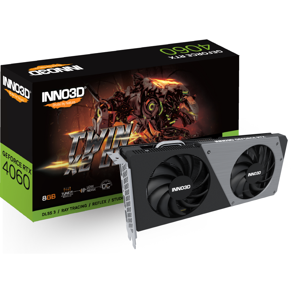 Видеокарта NVIDIA GeForce RTX 4060 INNO3D Twin X2 OC 8Gb (N40602-08D6X-173051N) - фото 2