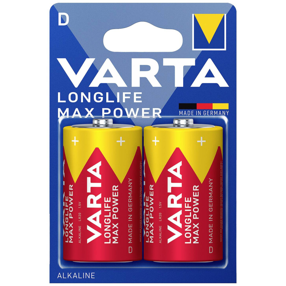 Батарейка Varta Longlife Max Power (D, 2 шт.)