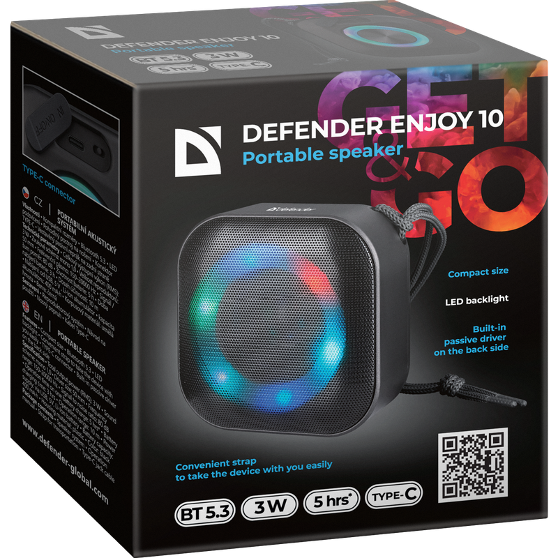 Портативная акустика Defender Enjoy 10 Black - 65009 - фото 5