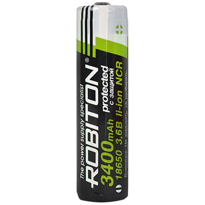 Аккумулятор Robiton (18650, 3400mAh, 1 шт.)
