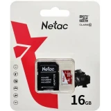 Карта памяти 16Gb MicroSD Netac P500 ECO + SD адаптер (NT02P500ECO-016G-R)