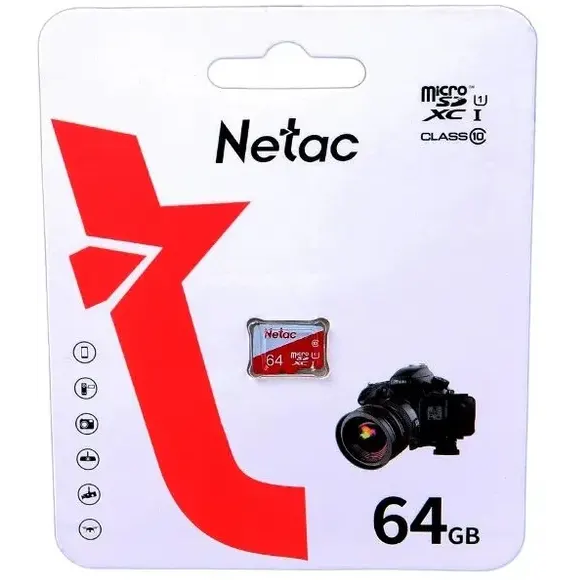Карта памяти 64GB MicroSD Netac P500 ECO (NT02P500ECO-064G-S)