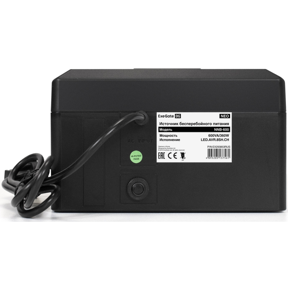 ИБП ExeGate NEO NNB-650.LED.AVR.8SH.CH - EX295011RUS - фото 3