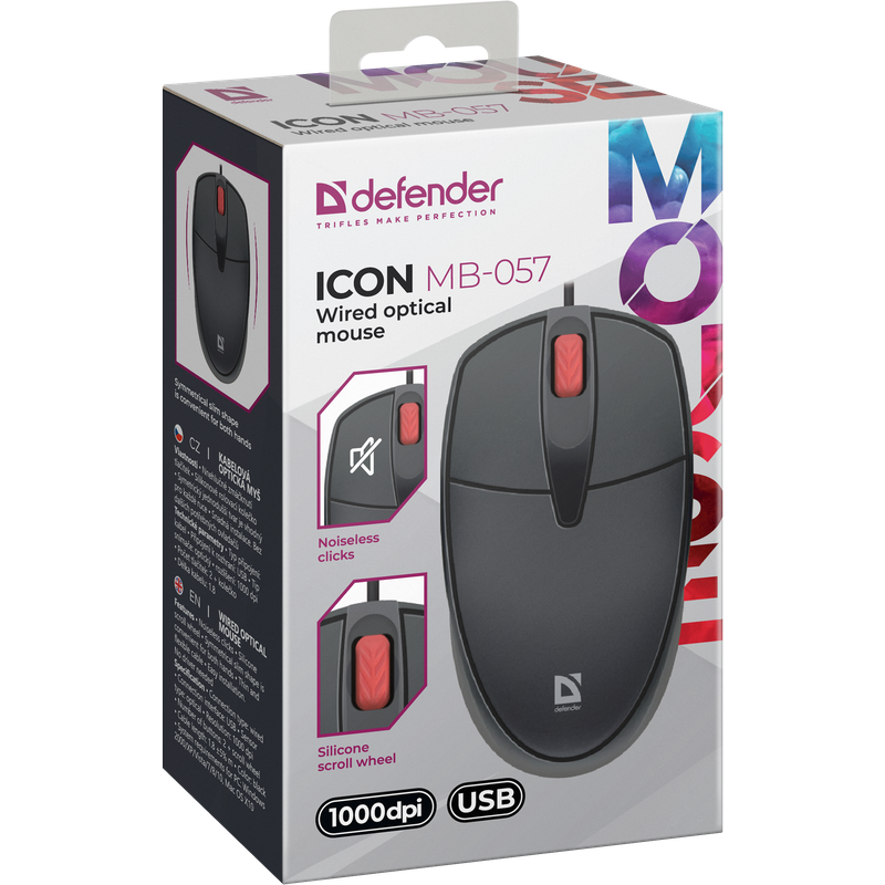 Мышь Defender Icon MB-057 Black - 52057 - фото 4