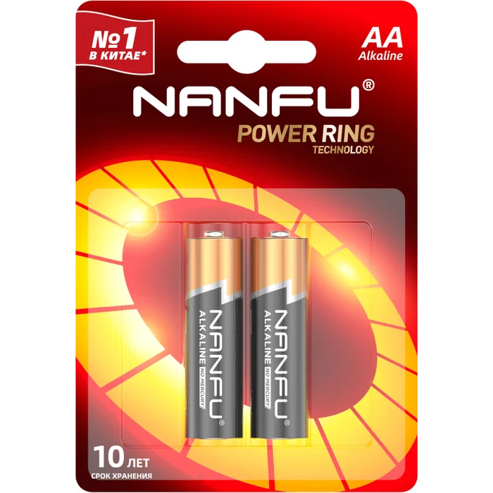 Батарейка Nanfu (AA, 2 шт.) - LR6-2B