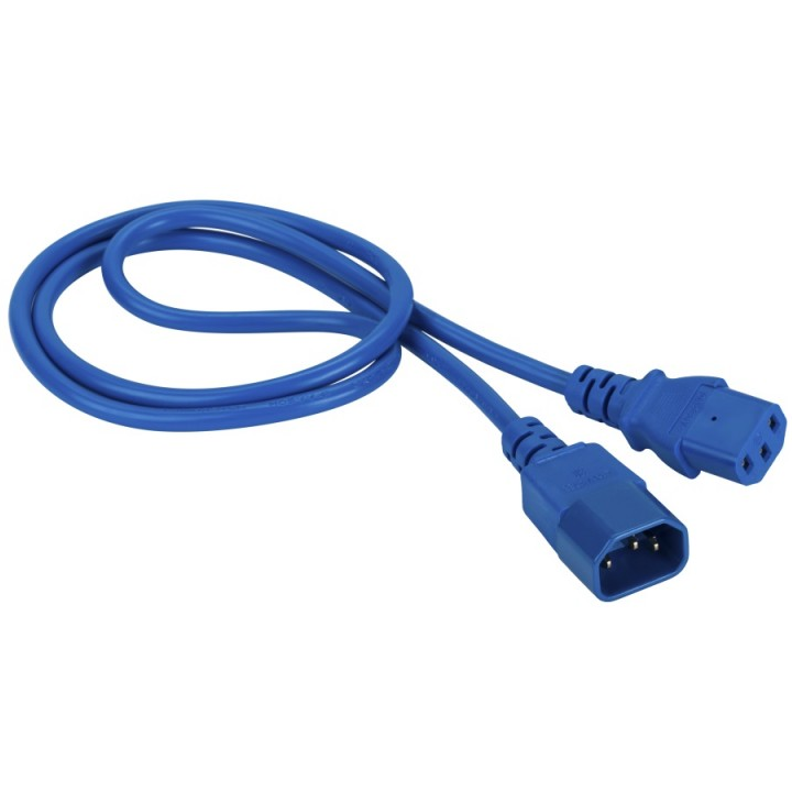 Кабель питания C13 - C14, 0.5м, Lanmaster LAN-PP13/14-0.5-BL