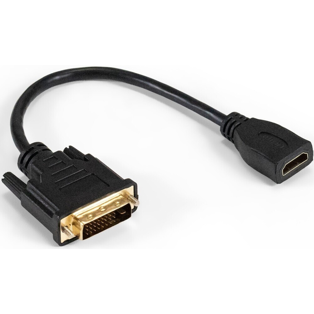Переходник HDMI (F) - DVI (M), ExeGate EX-CC-HDMIF-DVIM-0.15