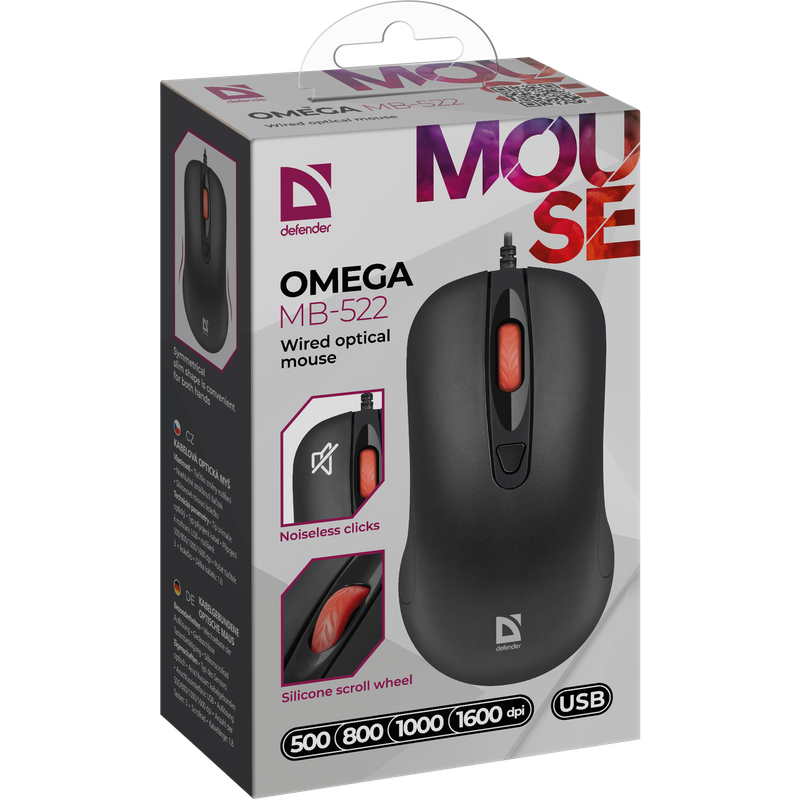 Мышь Defender Optical MB-522 Omega (52522) - фото 4