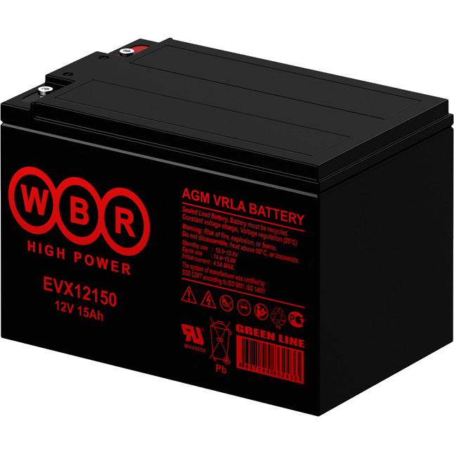 Аккумуляторная батарея WBR EVX12150S - EVX12150S WBR - фото 2