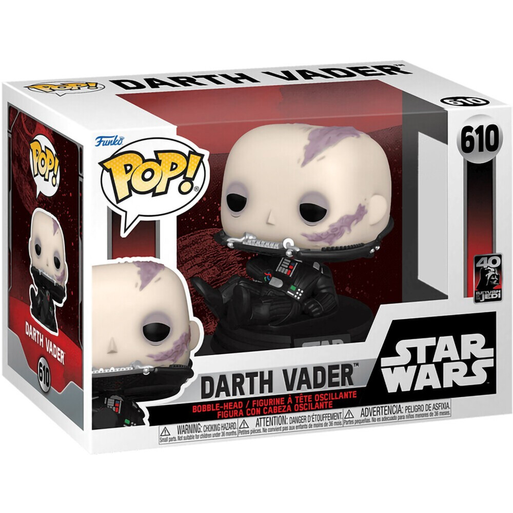 Фигурка Funko POP! Bobble Star Wars Ep 6 RotJ 40th Darth Vader (unmasked) - 70750 - фото 2