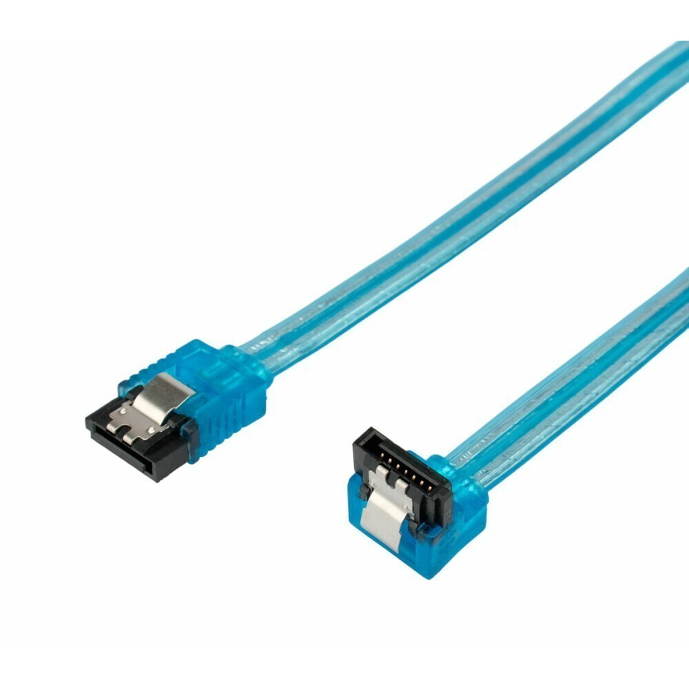 Кабель SATA - SATA, 0.5м, Cablexpert CC-SATAM-DATA90-TR-50CM - фото 2