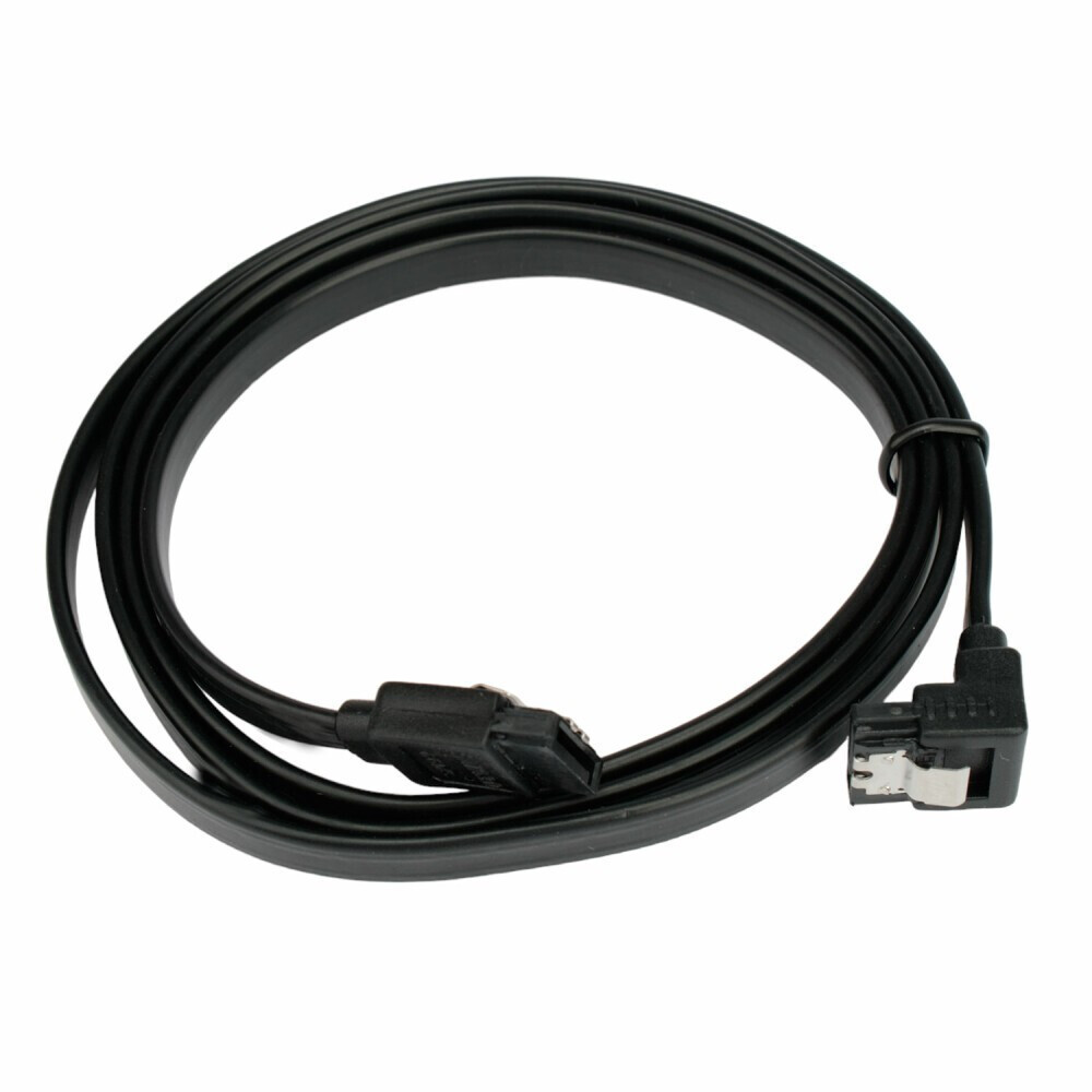 Кабель SATA - SATA, 1м, Cablexpert CC-SATAM-DATA90-BL-100CM