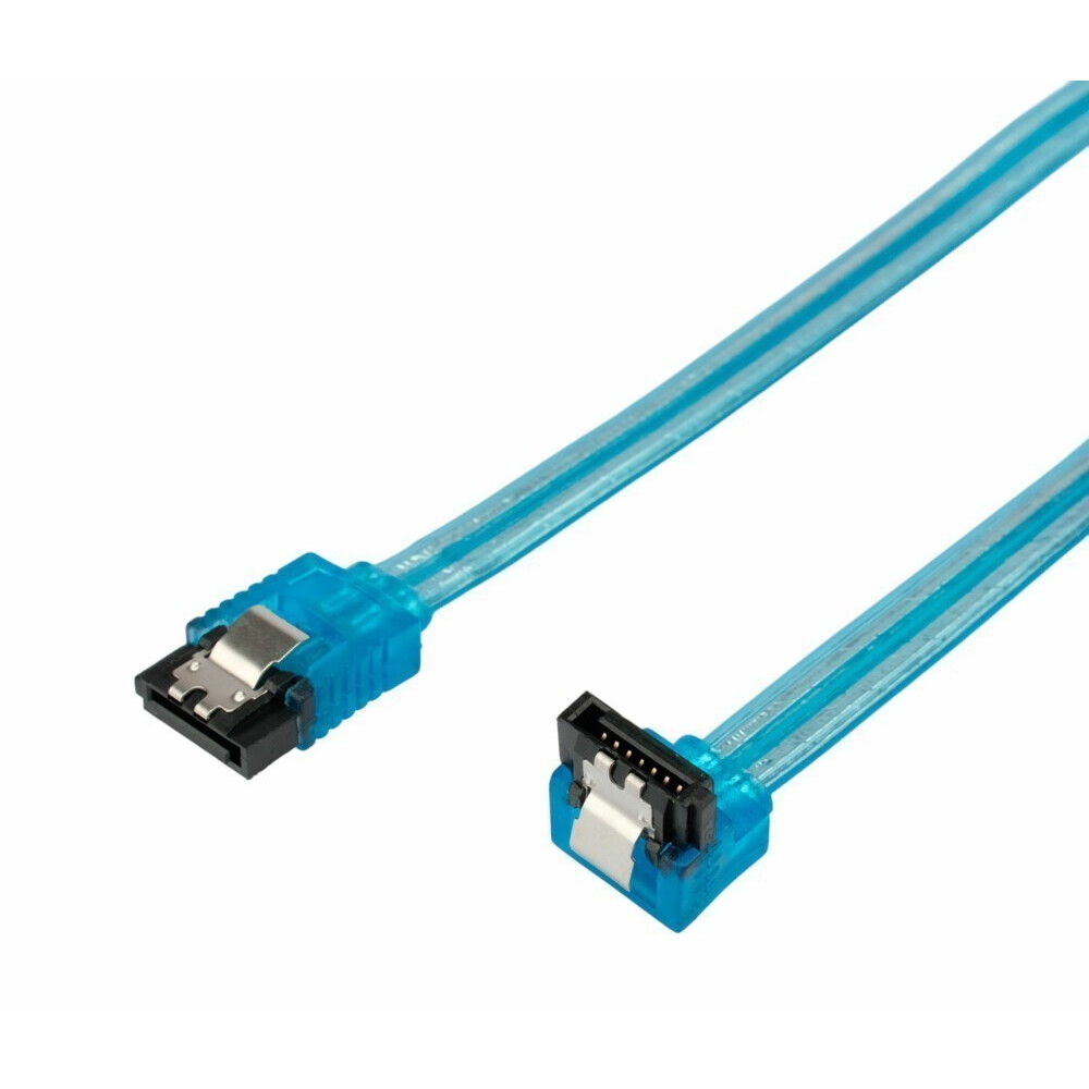 Кабель SATA - SATA, 1м, Cablexpert CC-SATAM-DATA90-TR-100CM - фото 2