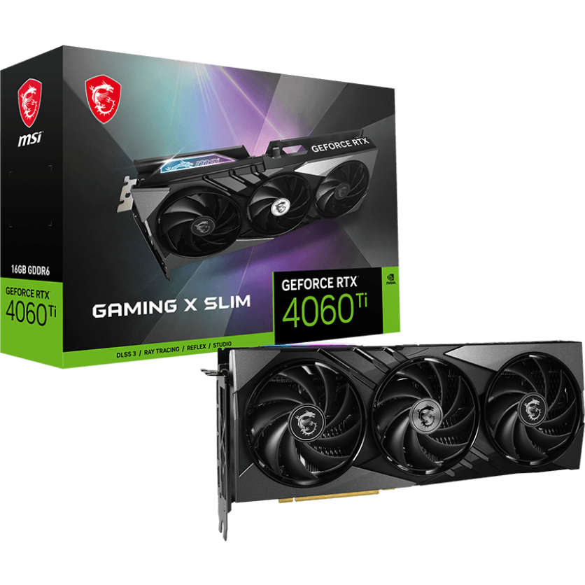 Видеокарта NVIDIA GeForce RTX 4060 Ti MSI 16Gb (RTX 4060 TI GAMING X SLIM 16G) - фото 6