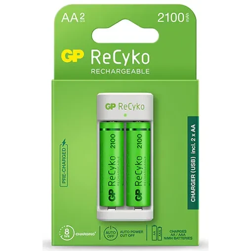 Зарядное устройство для аккумуляторов GP E211 + 2x AA 2100mAh - GP E211/210AAHCCS-2CR1