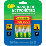 Зарядное устройство GP E411 + 4x AA 2100mAh (GP E411/210AAHCCS-2CR1)