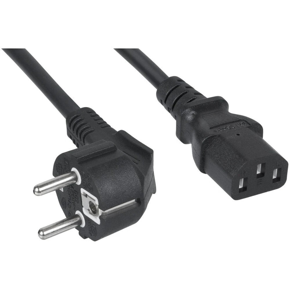 Кабель питания Schuko - IEC-320-C13, 0.6м, Cabeus PC-186-VDE-0.6M