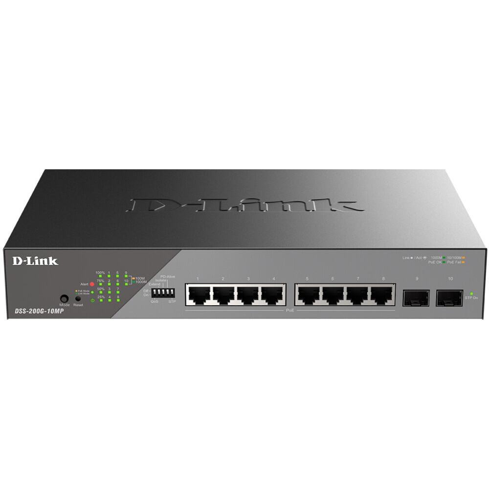 Коммутатор (свитч) D-Link DSS-200G-10MP