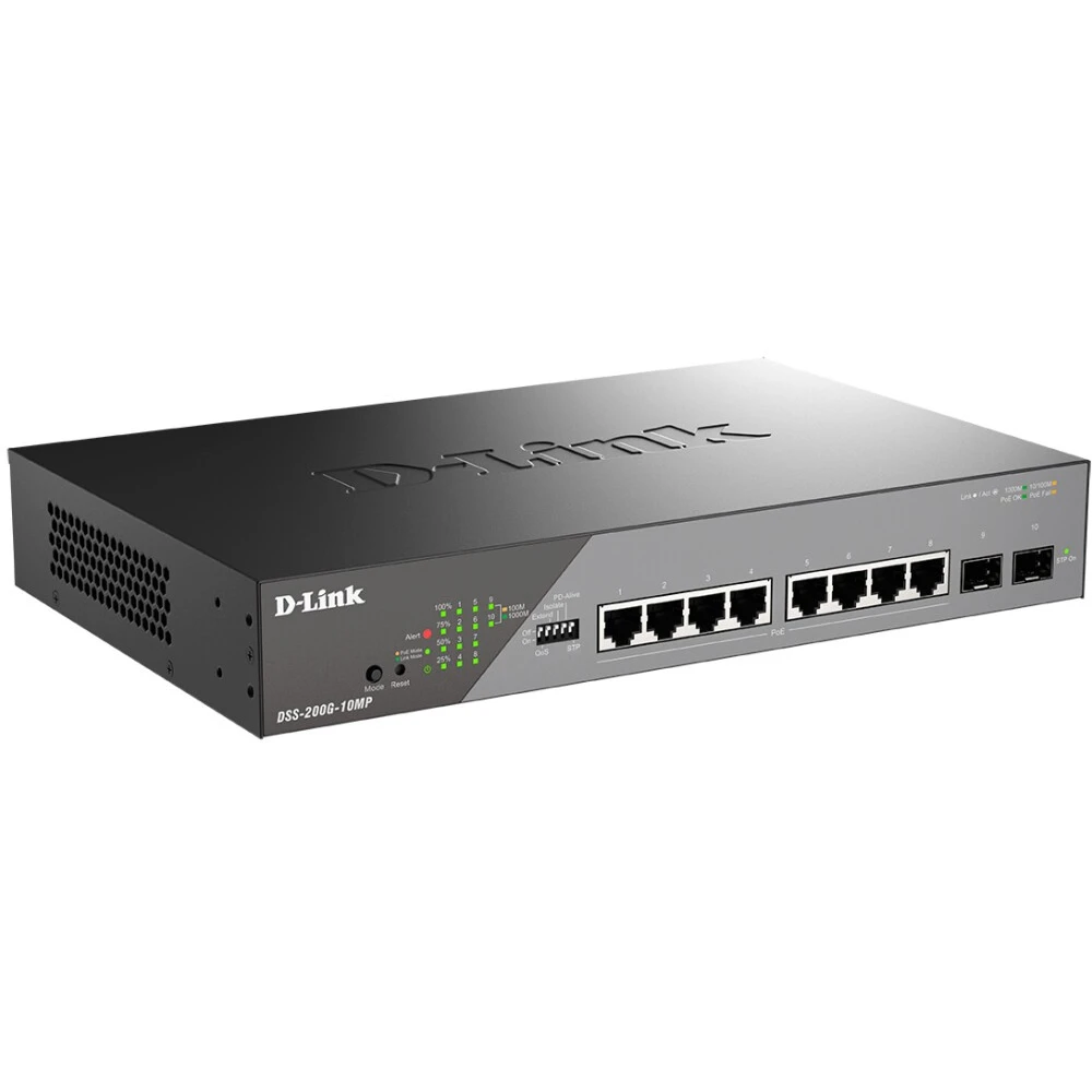 Коммутатор (свитч) D-Link DSS-200G-10MP - фото 2
