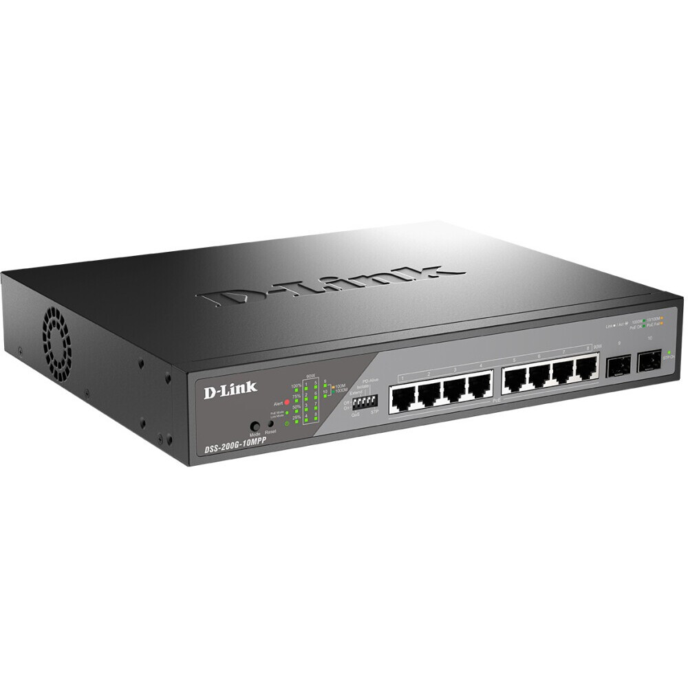 Коммутатор (свитч) D-Link DSS-200G-10MPP - фото 2