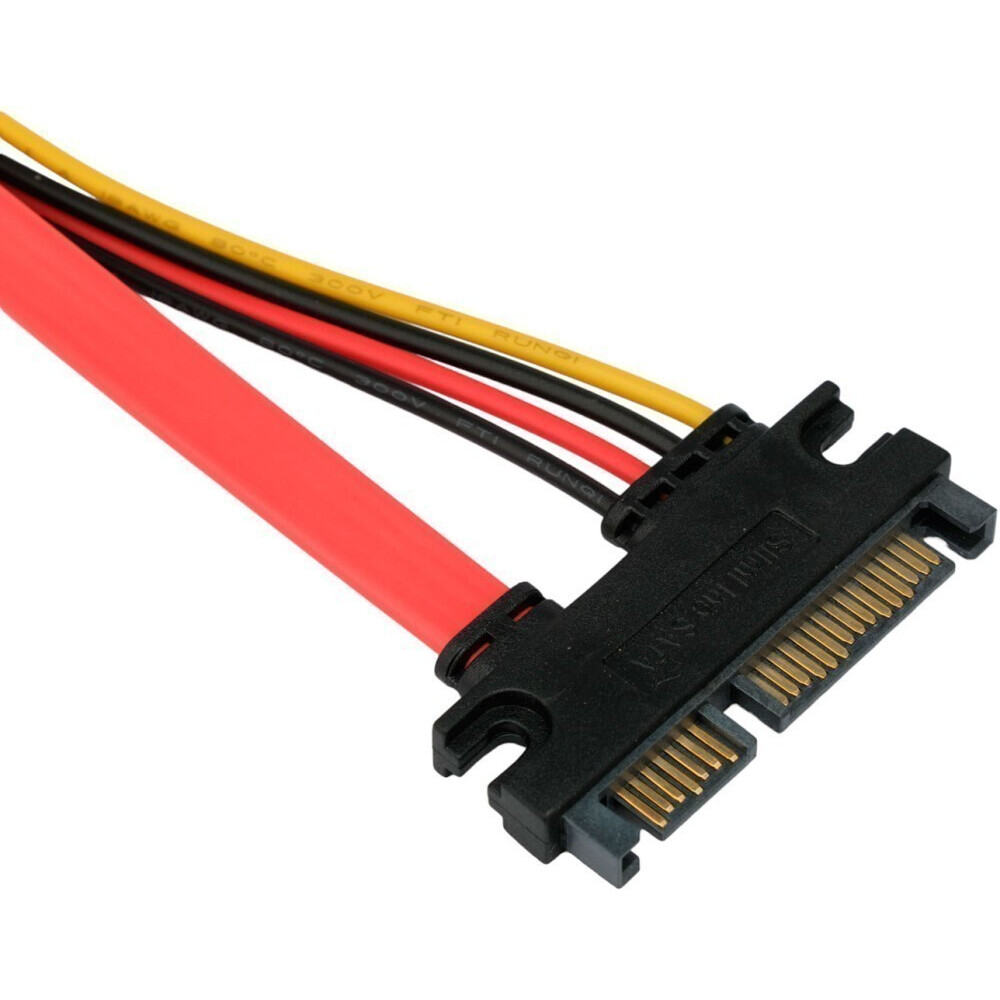 Кабель удлинительный SATA - SATA, 0.3м, Cablexpert CC-SATAMF-715-30CM - фото 3