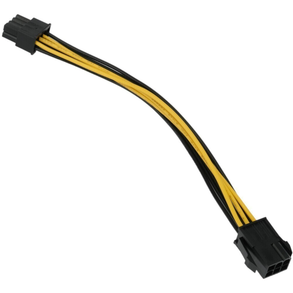 Переходник PCI-E 6-pin - PCI-E 6+2-pin, Cablexpert CC-PSU-68-20CM