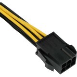 Переходник PCI-E 6-pin - PCI-E 6+2-pin, Cablexpert CC-PSU-68-20CM