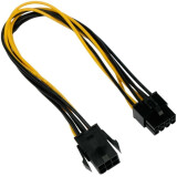 Переходник PCI-E 6-pin - PCI-E 6+2-pin, Cablexpert CC-PSU-68-30CM
