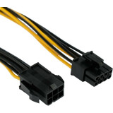 Переходник PCI-E 6-pin - PCI-E 6+2-pin, Cablexpert CC-PSU-68-30CM
