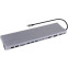 Док-станция VCOM 15 in 1 USB 3.2 Docking Station Space Gray (CU4703)
