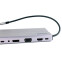Док-станция VCOM 15 in 1 USB 3.2 Docking Station Space Gray (CU4703) - фото 4