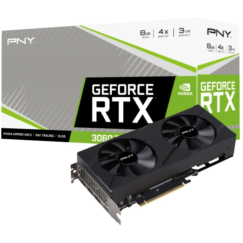 Видеокарта NVIDIA GeForce RTX 3060 Ti PNY VERTO 8Gb (VCG3061T8LDFBPB1) - фото 7