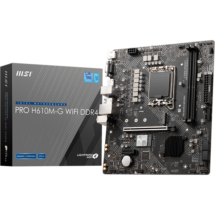 Материнская плата MSI PRO H610M-G WIFI DDR4 - фото 5