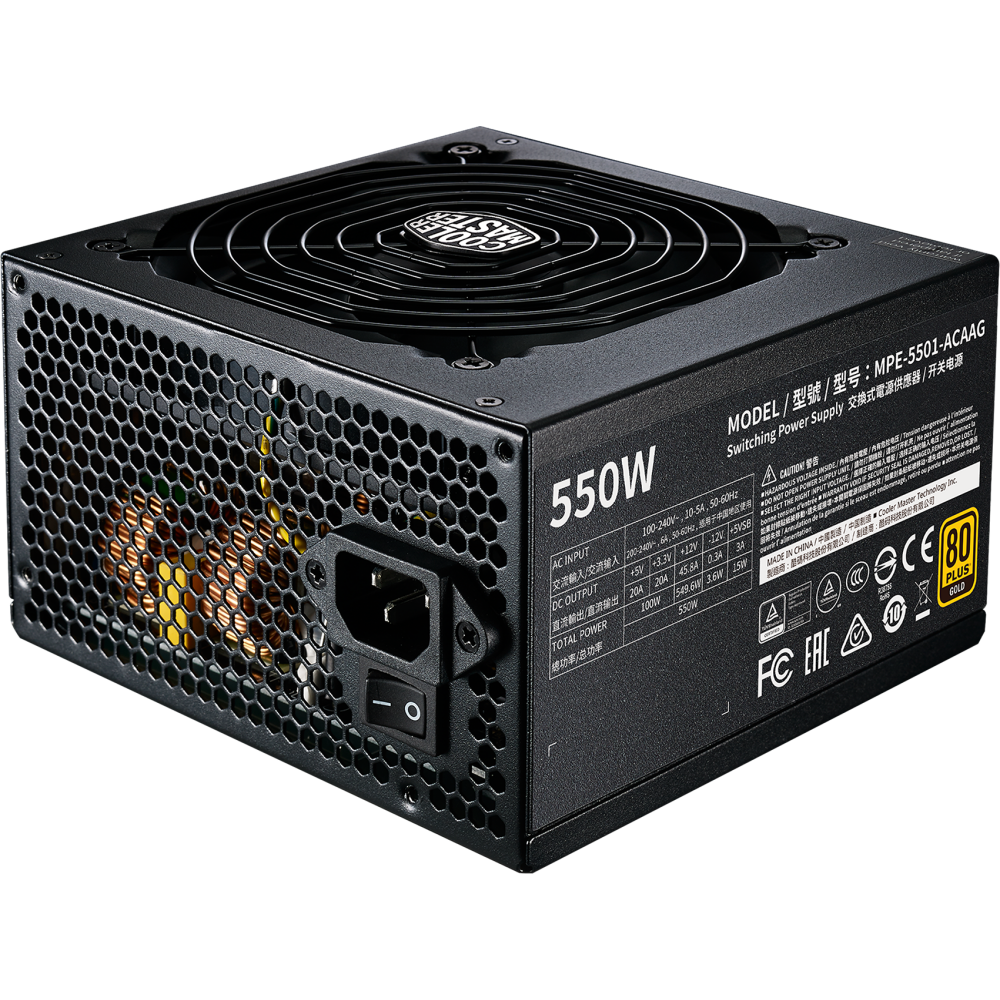 Блок питания 550W Cooler Master MWE Gold 550 V2 (MPE-5501-ACAAG-EU)